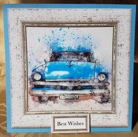 The Blue Vintage Car by Deloraine Neubauer