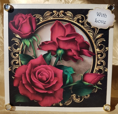 The Warm Roses 8x8 by Deloraine Neubauer