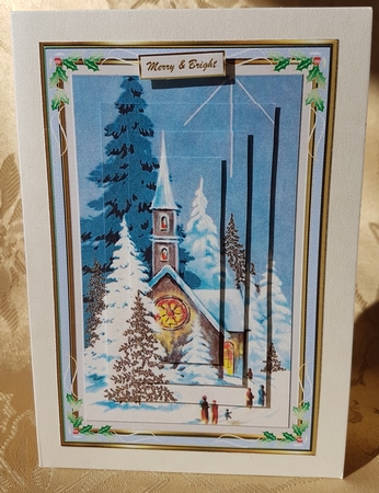 Christmas Vintage Midnight Mass Topper by Deloraine Neubauer