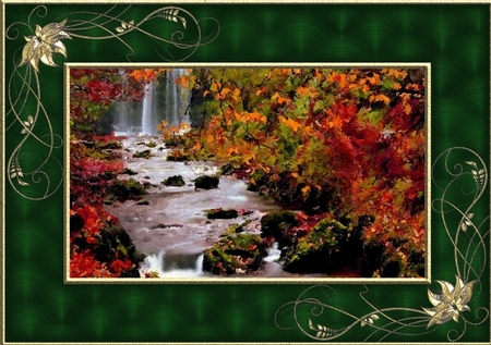Autumn Fall Paint Effect Digital Scenes 3 by Deloraine Neubauer