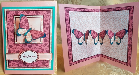 Pop-up Butterflies -  Purple & pink by Deloraine Neubauer