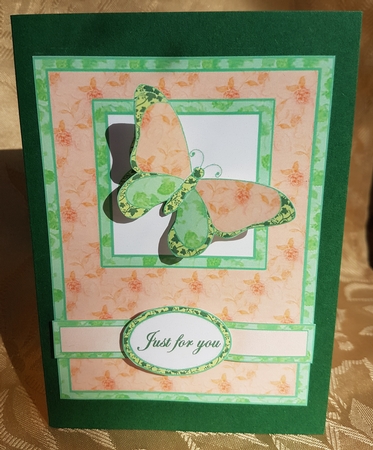 Butterfly front - Mint and peach by Deloraine Neubauer