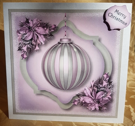 The Soft Christmas bauble - Purple 8x8 by Deloraine Neubauer