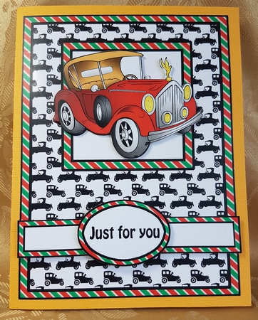 Old car card front by Deloraine Neubauer