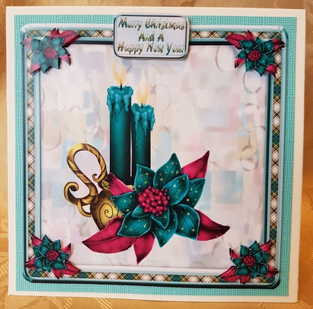 JJ CHRISTMAS CANDLES 1 8X8 by Deloraine Neubauer