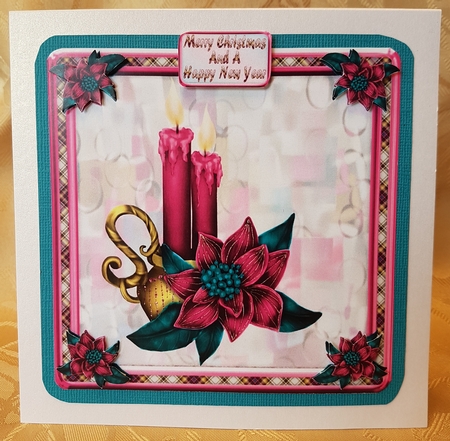 JJ CHRISTMAS CANDLES 2 8X8 by Deloraine Neubauer