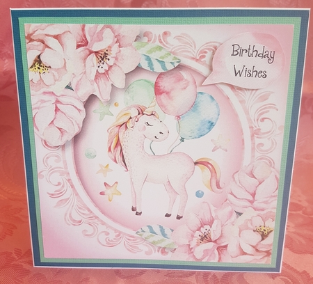Unicorn Birthday 8x8 by Deloraine Neubauer