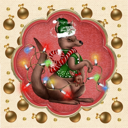 Jingle Bell Decorative Background Papers - Cream  by Deloraine Neubauer