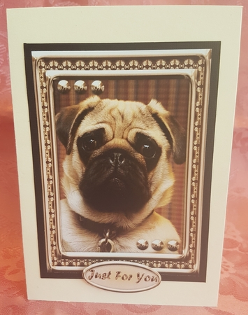 JJ LOVE MY DOG PUG 5X7 by Deloraine Neubauer