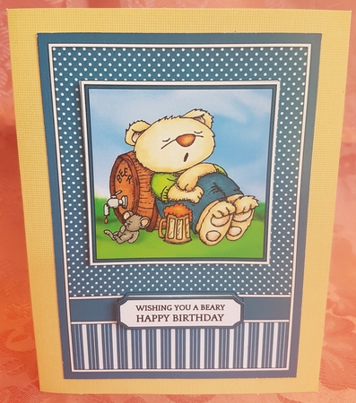 Beer Bear Quick Topper - Birthday or Fathers Day by Deloraine Neubauer
