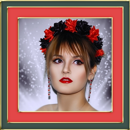 Autumn Fall Gold Edged Frame by Deloraine Neubauer