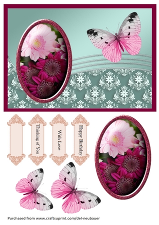 Dusky Ornate Sentiment Tag by Deloraine Neubauer