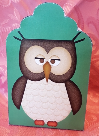 Cute Wise Owl Tag Gift Box by Deloraine Neubauer