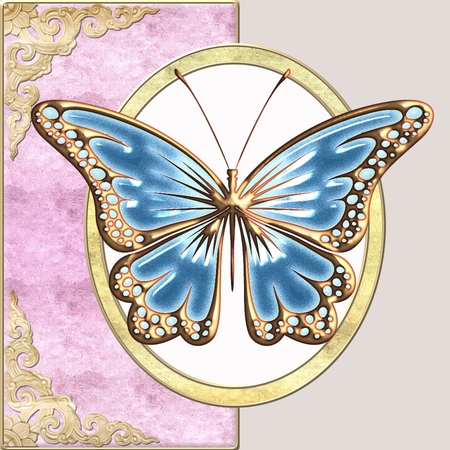 Eight Elegant Blue Butterflies Kit-7 by Deloraine Neubauer