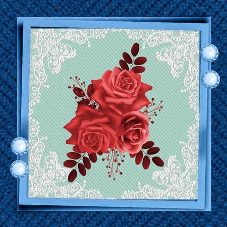 Burgundy Roses  by Deloraine Neubauer