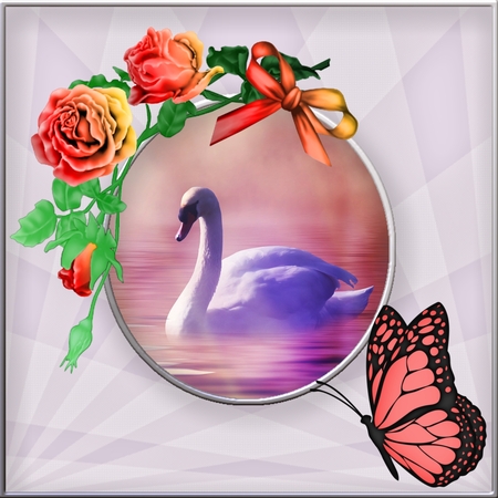 Sunset Docked Butterfly by Deloraine Neubauer