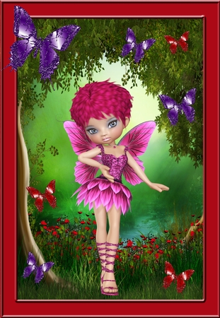 Christmas Time Glitter Butterflies by Deloraine Neubauer