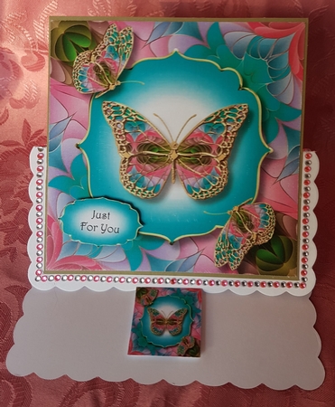 Art Nouveau Butterflies 8 8x8 by Deloraine Neubauer