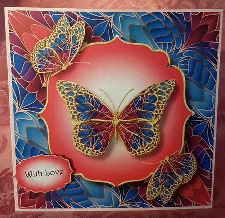 Art Nouveau Butterflies 12 8x8 by Deloraine Neubauer