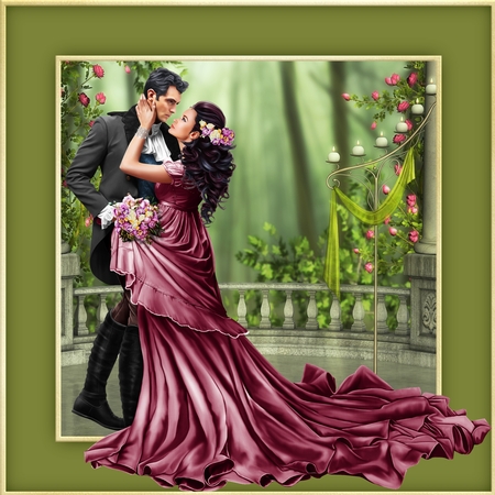 Autumn Glitter Gold Edged Frame by Deloraine Neubauer