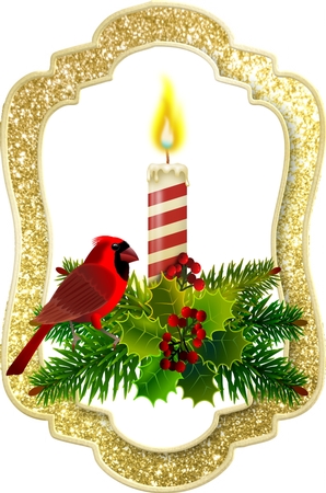 Christmas Glitter Double Layer Mat 1 by Deloraine Neubauer