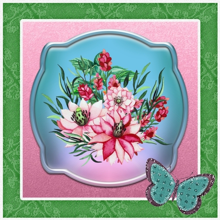 Glittery Butterflies  by Deloraine Neubauer