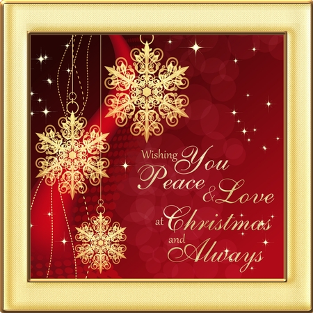 Christmas Sentiment Gold by Deloraine Neubauer