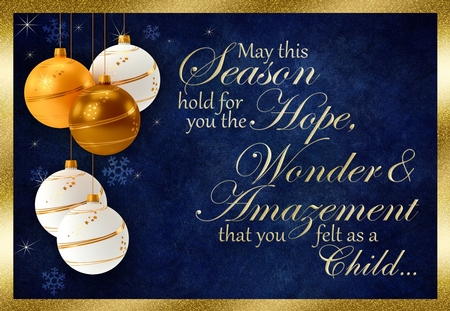 Christmas Sentiment Gold by Deloraine Neubauer