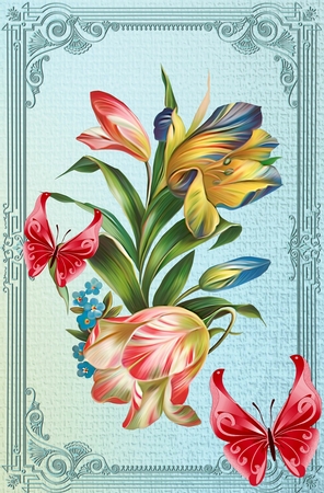 Merry & Bright butterflies 3  by Deloraine Neubauer