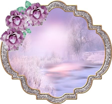 Pretty corner pink rose vignette with butterflies png by Deloraine Neubauer