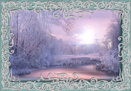 Winter Frames and Snowflakes by Deloraine Neubauer