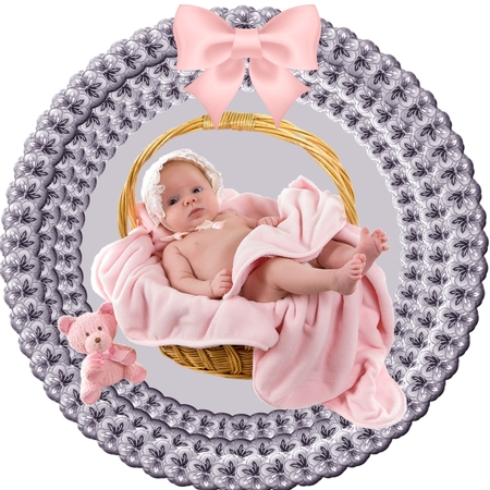Triple Flower Frames with Bows-succulants by Deloraine Neubauer