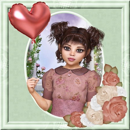 Autumn 3 Rose Vignette 8 by Deloraine Neubauer