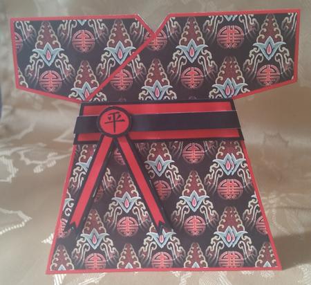 Peace Kimono Shaped Card by Deloraine Neubauer