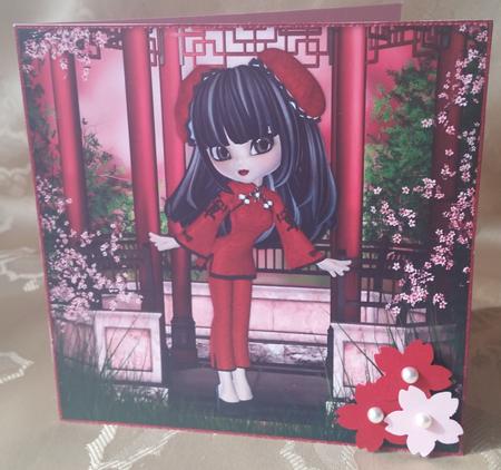 Oriental Cutie 8x8 Topper & Embellishments by Deloraine Neubauer