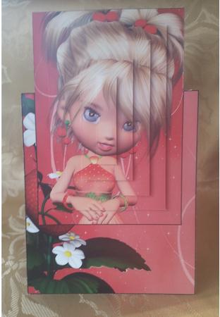 Strawberry Delight Over the Edge Card with Simple Pyramage by Deloraine Neubauer