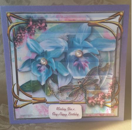 Iris Fantasy Off-center Pyramid Mini Kit 1 by Deloraine Neubauer
