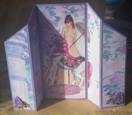 Theatre Fold- Pretty Lady and Carosel Horse by Deloraine Neubauer