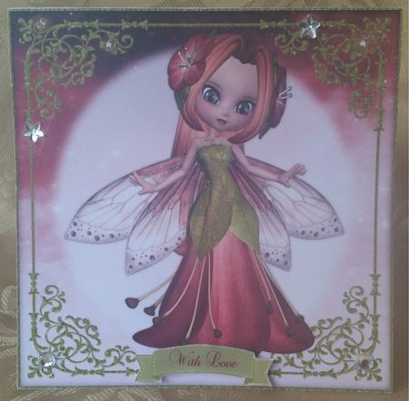 Sweet Flower Fairy 8x8 Topper & Embellishments by Deloraine Neubauer