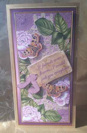 Lilac Roses If Friends Were -  Dl Topdown Topper by Deloraine Neubauer