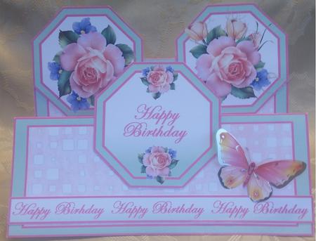 Double Tent Cards- Spring Roses by Deloraine Neubauer