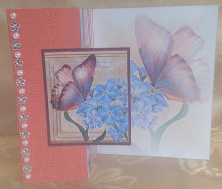 Butterfly & Floral Fold Back Card by Deloraine Neubauer
