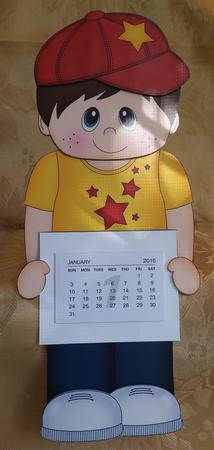 3D on the Shelf Everlasting Calendar Kit - Young Boy Boyd by Deloraine Neubauer