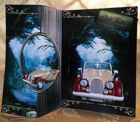 Masculine No Holes Fold Card Morris Car by Deloraine Neubauer