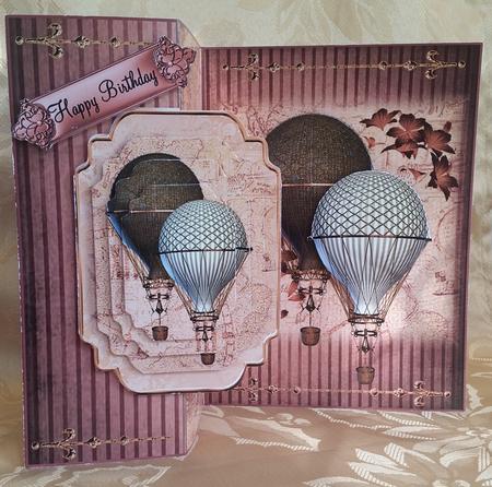 Steampunk Style Balloon No Holes Fold Card Mini Ki by Deloraine Neubauer