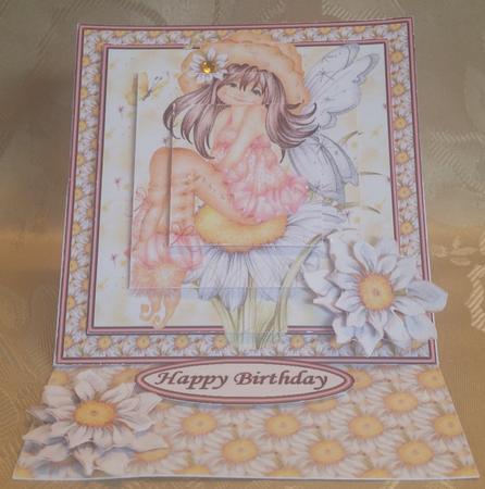 Daisy Fairy Mini Easel Card by Deloraine Neubauer