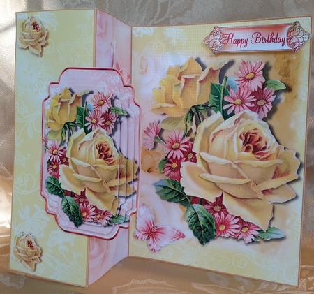 Vintage Lemon Roses No Holes Fold Mini Kit by Deloraine Neubauer