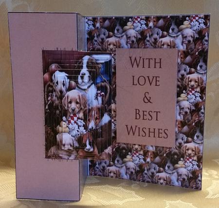 Puppies Galore Fold Back Card by Deloraine Neubauer