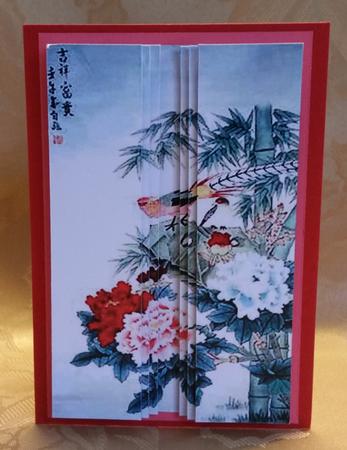 Oriental Peony Side Stacker Card Toppers by Deloraine Neubauer
