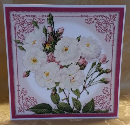 Vintage Rose 8x8 Topper & Embellishments by Deloraine Neubauer